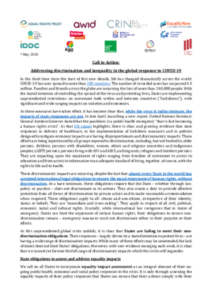 Call to Action: Addressing Discrimination and Inequality in the Global Response to COVID-19