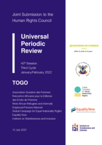 Submission for the Universal Periodic Review of Togo – Sex Discrimination in the Nationality Law