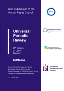 Joint Submission on Somalia to the Human Rights Council at the 37th Session of the Universal Periodic Review