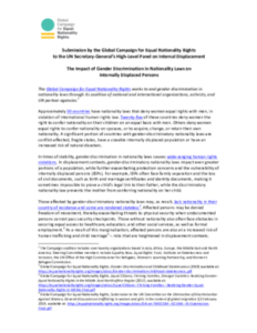 The Impact of Gender Discrimination in Nationality Laws on Gender-Based Violence