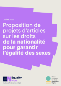 Proposition de projets d’articles sur les droits de la nationalité pour garantir l’égalité des sexes