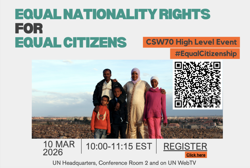 CSW70 High-Level Side Event “Achieving Gender Equality in Nationality Laws”