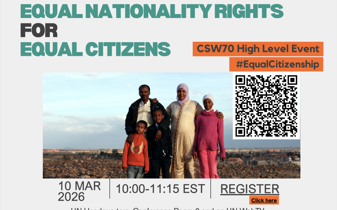 CSW70 High-Level Side Event “Achieving Gender Equality in Nationality Laws”